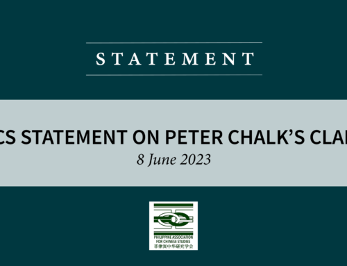 PACS Statement on Peter Chalk’s Claims